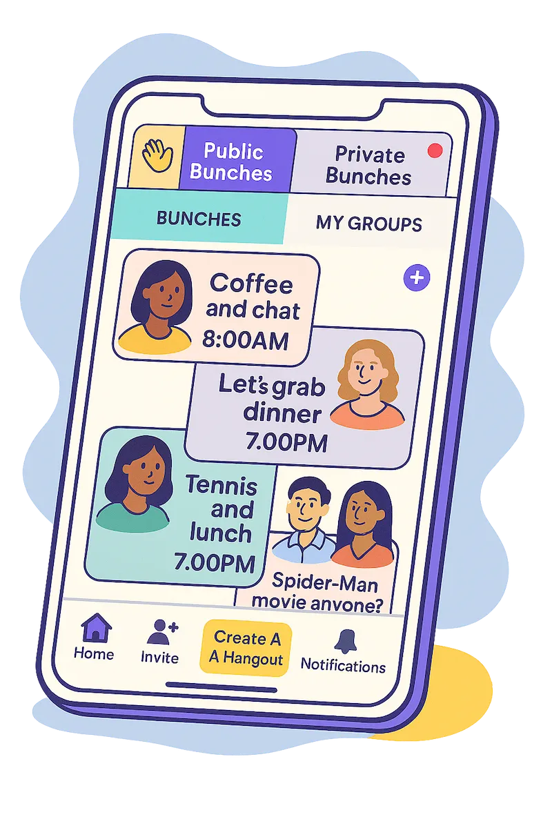 Bunch app — small group hangout in New York City