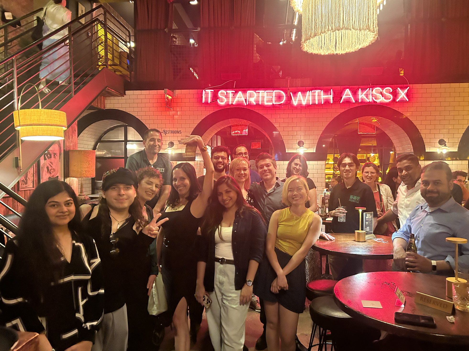 People gathering at a Bunch Social Happy Hour